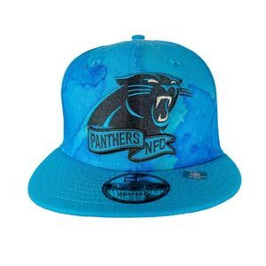 New Era Carolina Panthers Sideline Ink Dye 9Fifty Snapback Hat Blue Adjustable